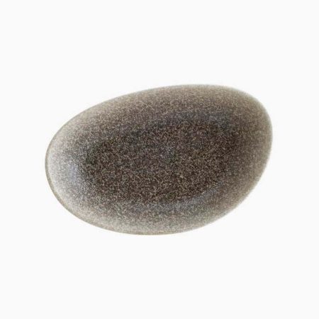 Bonna Luca Wood Matt Vago Oval Plate 15 x 8.5 Cm