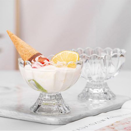 Deli Glass Petals Ice Cream Cup 120ml F6