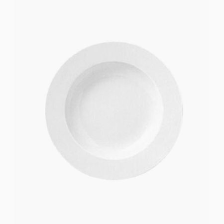 Gural Porcelain Delta White Deep Plate