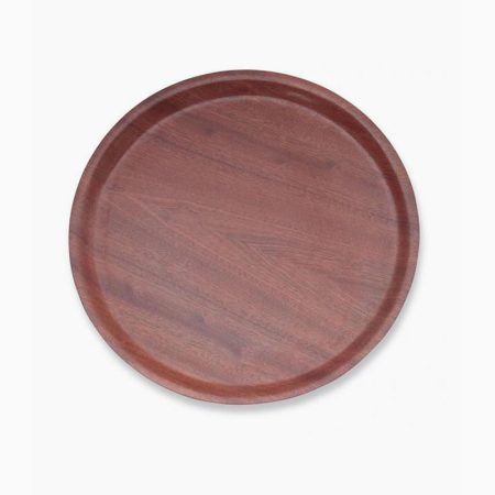 Grunwerg Mahogany Wooden Round Tray