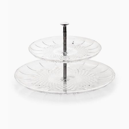 JB Products Clear Polycarbonate 2-Tier Fruit Tray 35Cm-25Cm