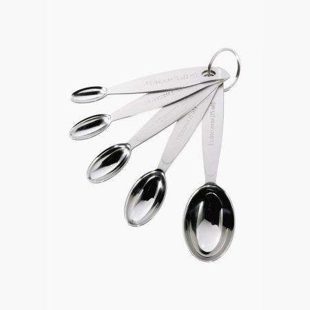 King Metal S/Steel  Measuring Spoon 4Pcs Set Oval