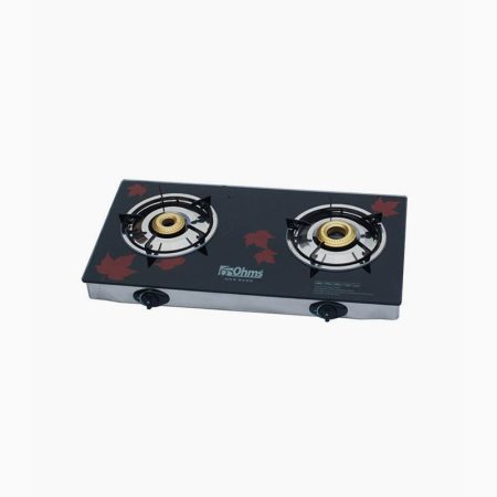 Ohms S/Steel  Gas Stove 2 Glasstop Burner