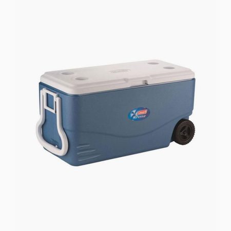 Coleman Cooler Box 100Qt-94.6Ltr With Handle and Wheels Blue