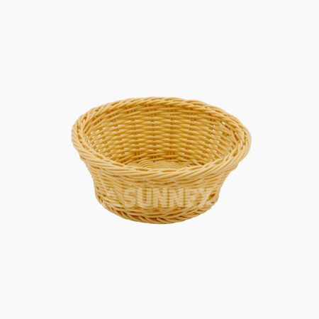 Sunnex Polypropylene Rattan Basket Round Beige (C04 Range)