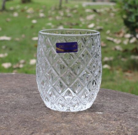Deli Glass Soga (Of) 320Ml Vintage Embossed Whiskey Glass F6