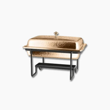 FNS Rectangle Chafer Hammered Copper 6L 49Cm