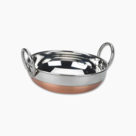 King Metal S/Steel Kadai Copper Bottom