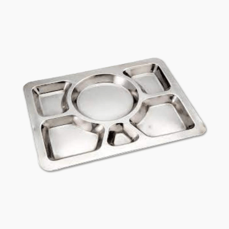 S/Steel 6-Partition Plate 40x29.5Cm