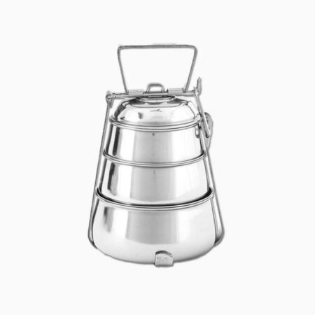 S/Steel Tiffin 4 Tier Pyramid Shape