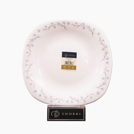 Shokki Rosemary Square Dessert Plate 8.5 Inch