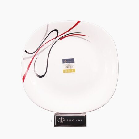 Shokki Etsy Red Square Dinner Plate 11.5"