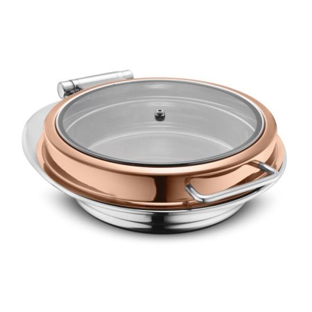 Fns Round Full Glass Lid Induction Top 6 Ltr Rose Gold