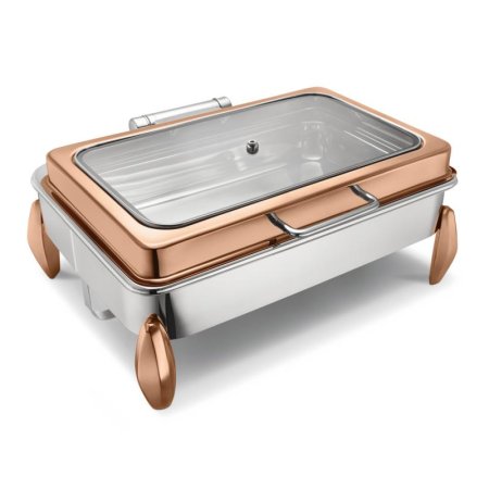 Fns Rectangular Full Glass Lid Mod Stand 9 Ltr Rose Gold