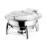 Fns Round Glass Lid With Chic Stand 6 Ltr