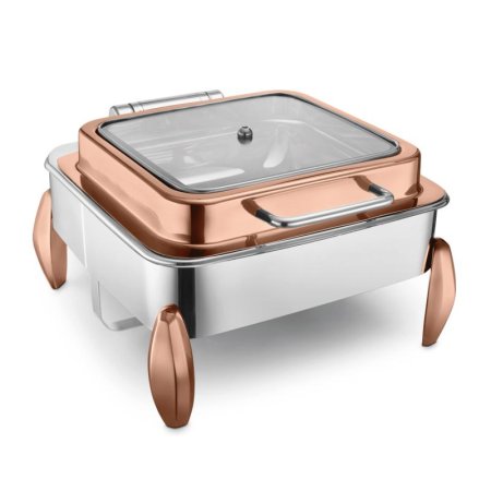 Fns Square Full Glass Lid Mod Stand 6LTR Rose Gold