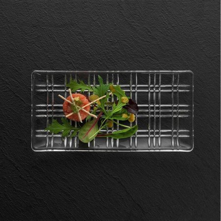 Nachtmann Square Smoked Rectangular Plate