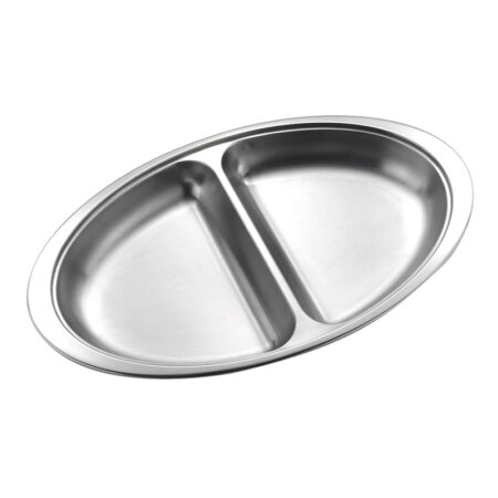 Sunnex S/Steel  2-Div. Oval Veg Dish 12 Inch
